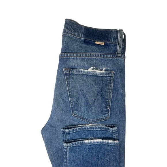 Mother The Scrapper Ankle Straight Leg Jeans Size 25 In Cowboys Don’t Cry - Picture 9 of 16